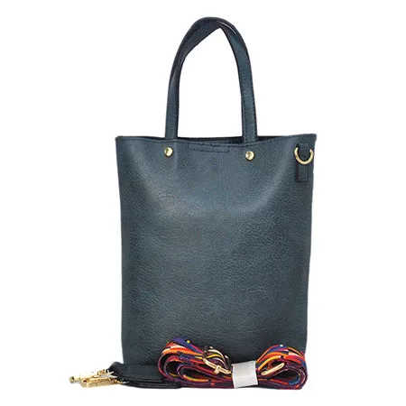 !SALE! Navy Faux Leather NGIL Bucket Handbag