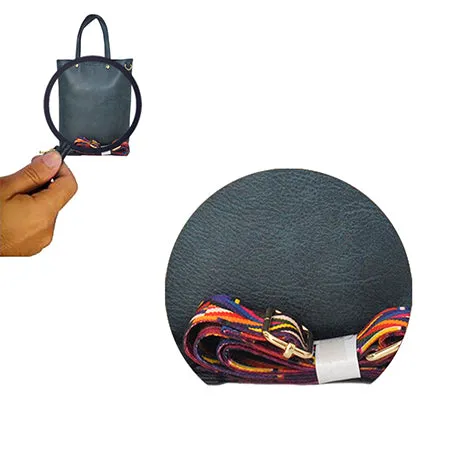 !SALE! Navy Faux Leather NGIL Bucket Handbag