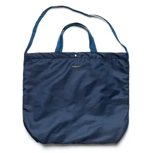 Satin Nylon Carry All Tote Navy