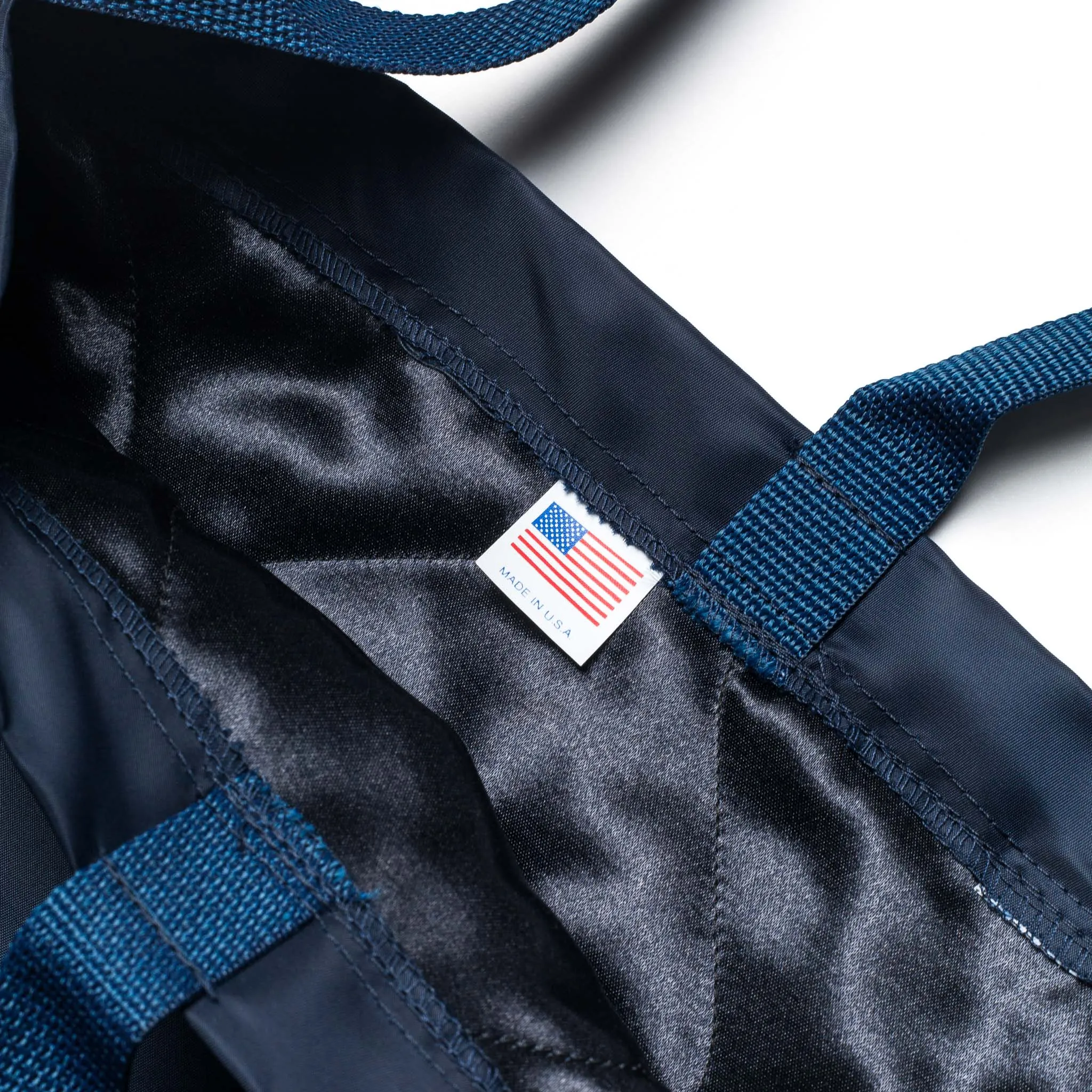 Satin Nylon Carry All Tote Navy