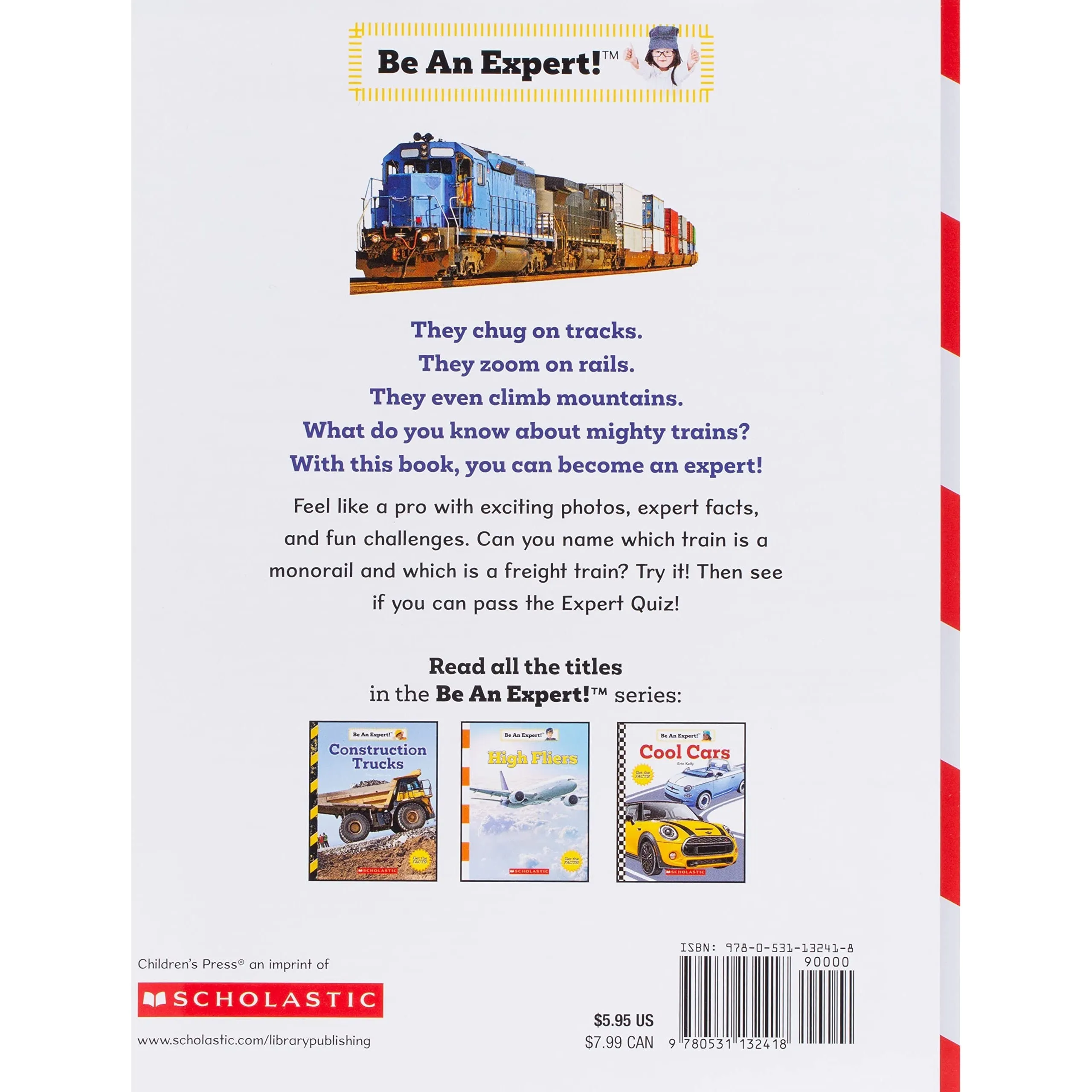 Scholastic: Be an Expert! Mighty Trains (Board Book)