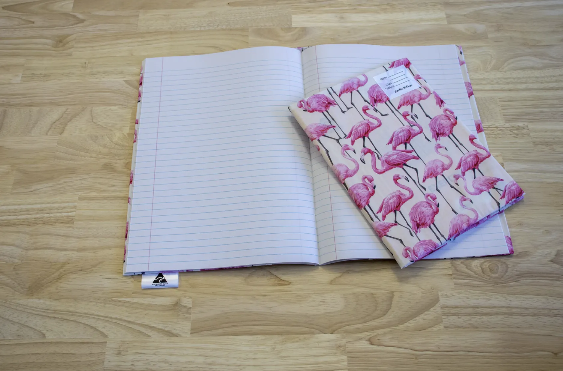 School and Notebook Cover Flamingos