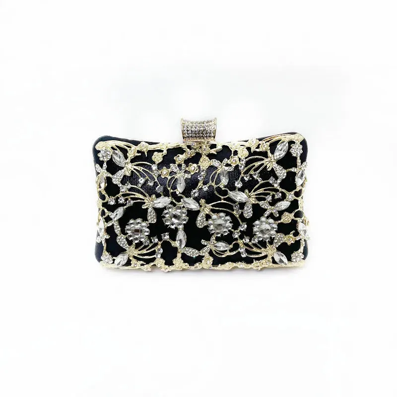 Shinny Glitter Evening Bags Rhinestone Hard-Surface Box Bags Elegant Female Wedding Shoulder Pouch Banquet Party Luxury Purse