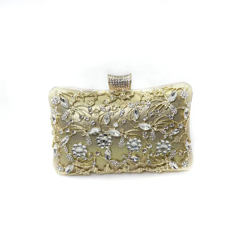 Shinny Glitter Evening Bags Rhinestone Hard-Surface Box Bags Elegant Female Wedding Shoulder Pouch Banquet Party Luxury Purse