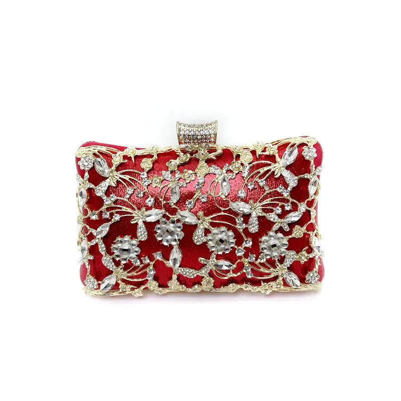Shinny Glitter Evening Bags Rhinestone Hard-Surface Box Bags Elegant Female Wedding Shoulder Pouch Banquet Party Luxury Purse