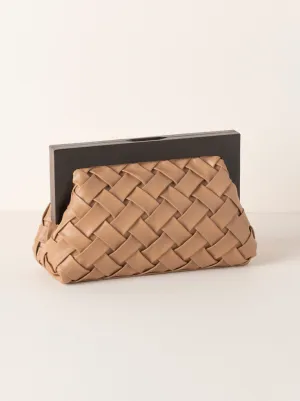 Shira Leah - Charlotte Frame Clutch - Tan