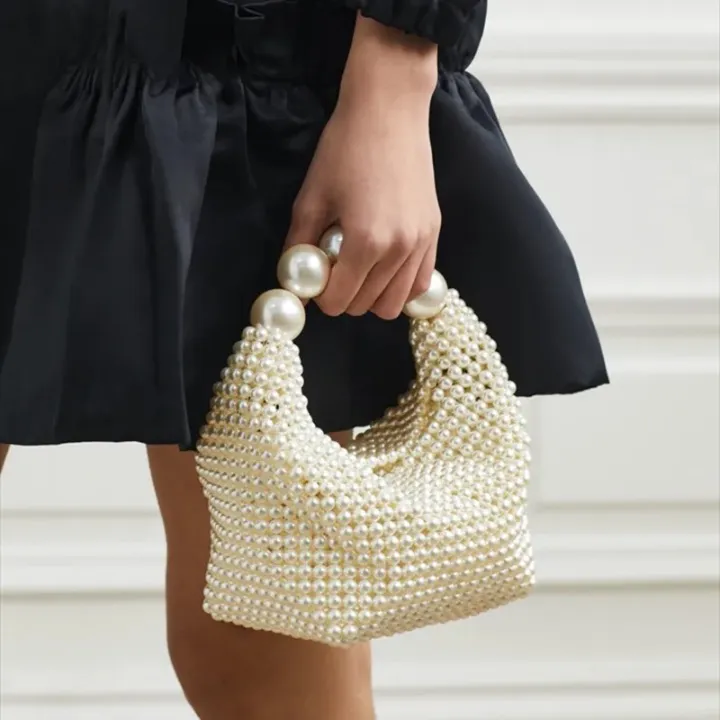 Sirah Pearl Bead Mini Tote