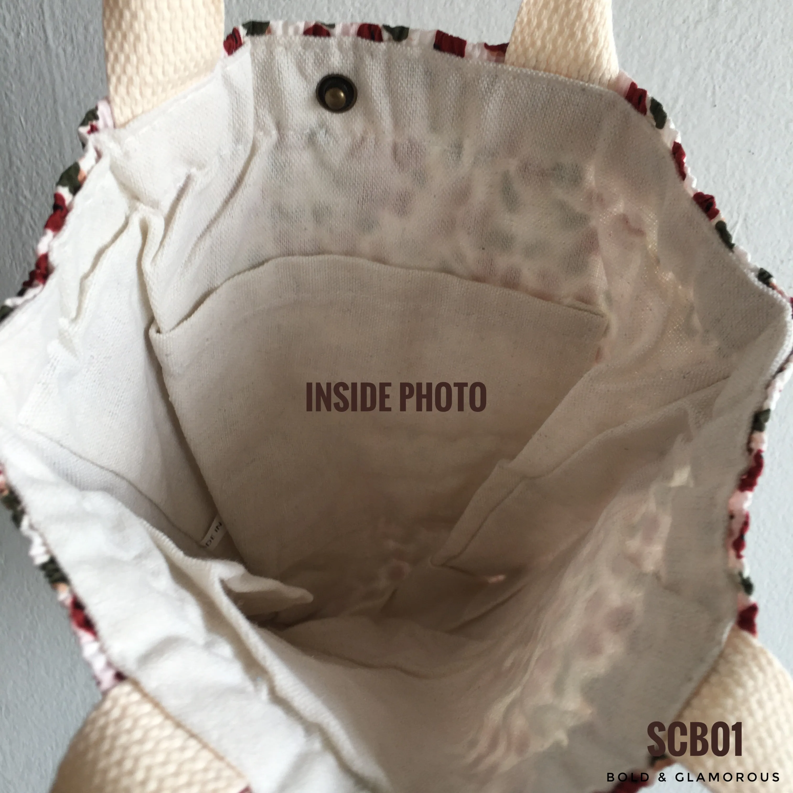 Small Printed Canvas Bags | SCB01 | Polka Blue