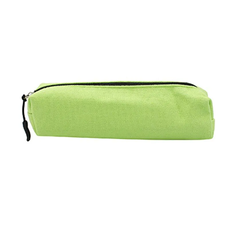 Small Rectangular Zippered Canvas Pencil Case