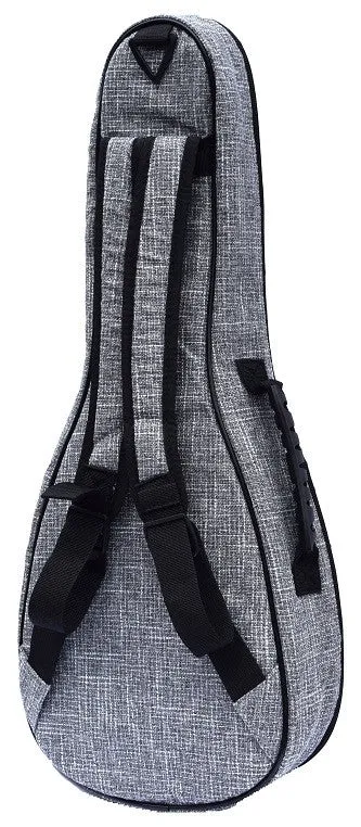 SMOOTH 25MM PADDED GIG BAG FOR CONCERT UKULELE - GREY