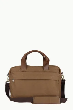 Solid Canvas Laptop Bag With Sling
