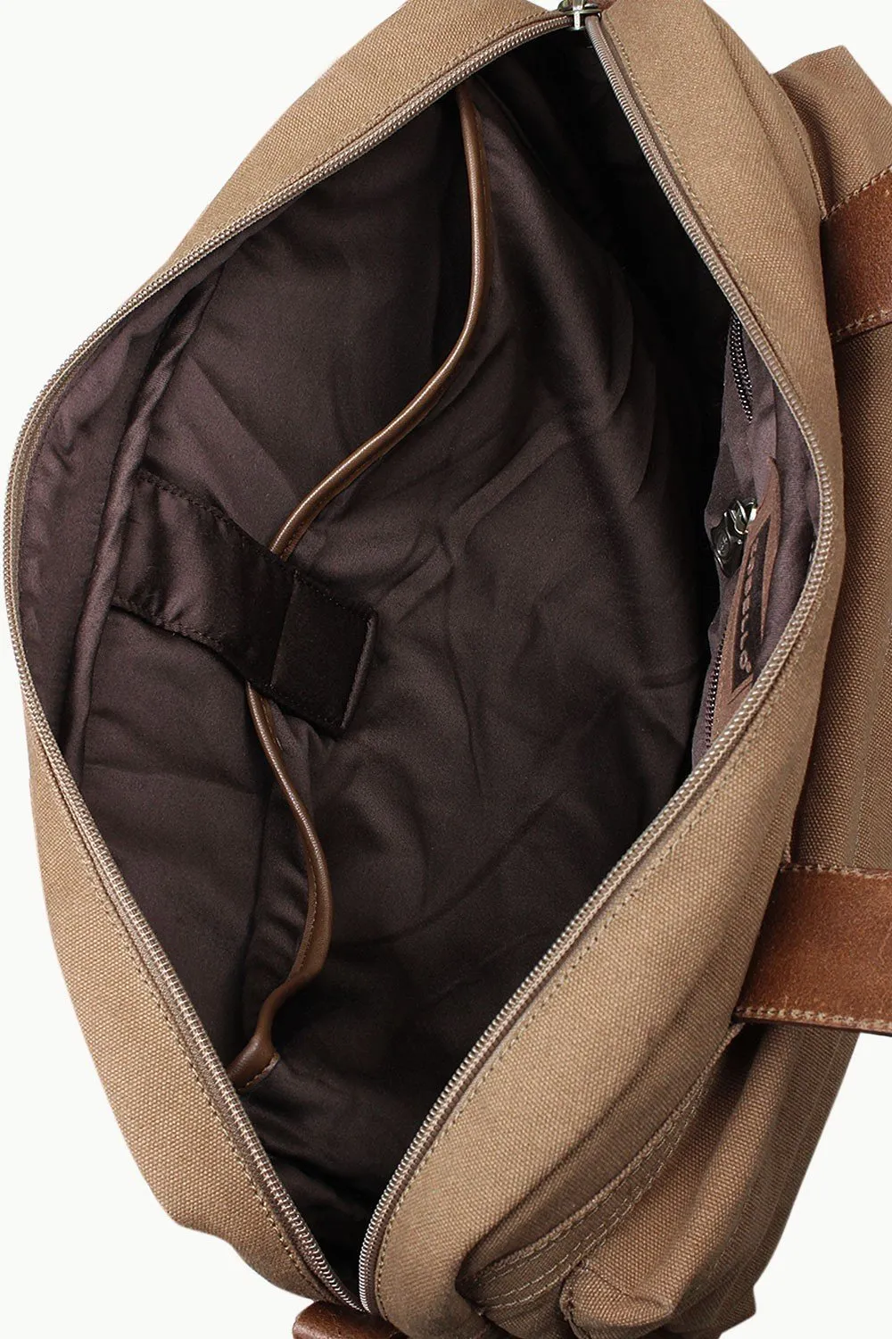 Solid Canvas Laptop Bag With Sling