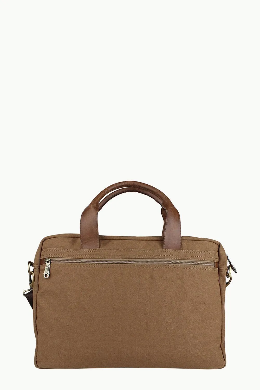 Solid Canvas Laptop Bag With Sling