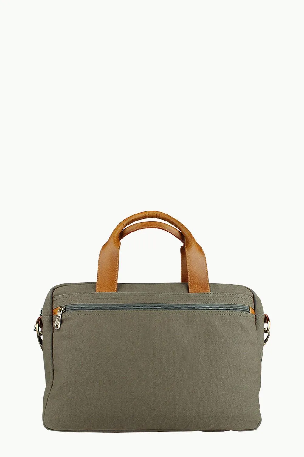 Solid Canvas Laptop Bag With Sling