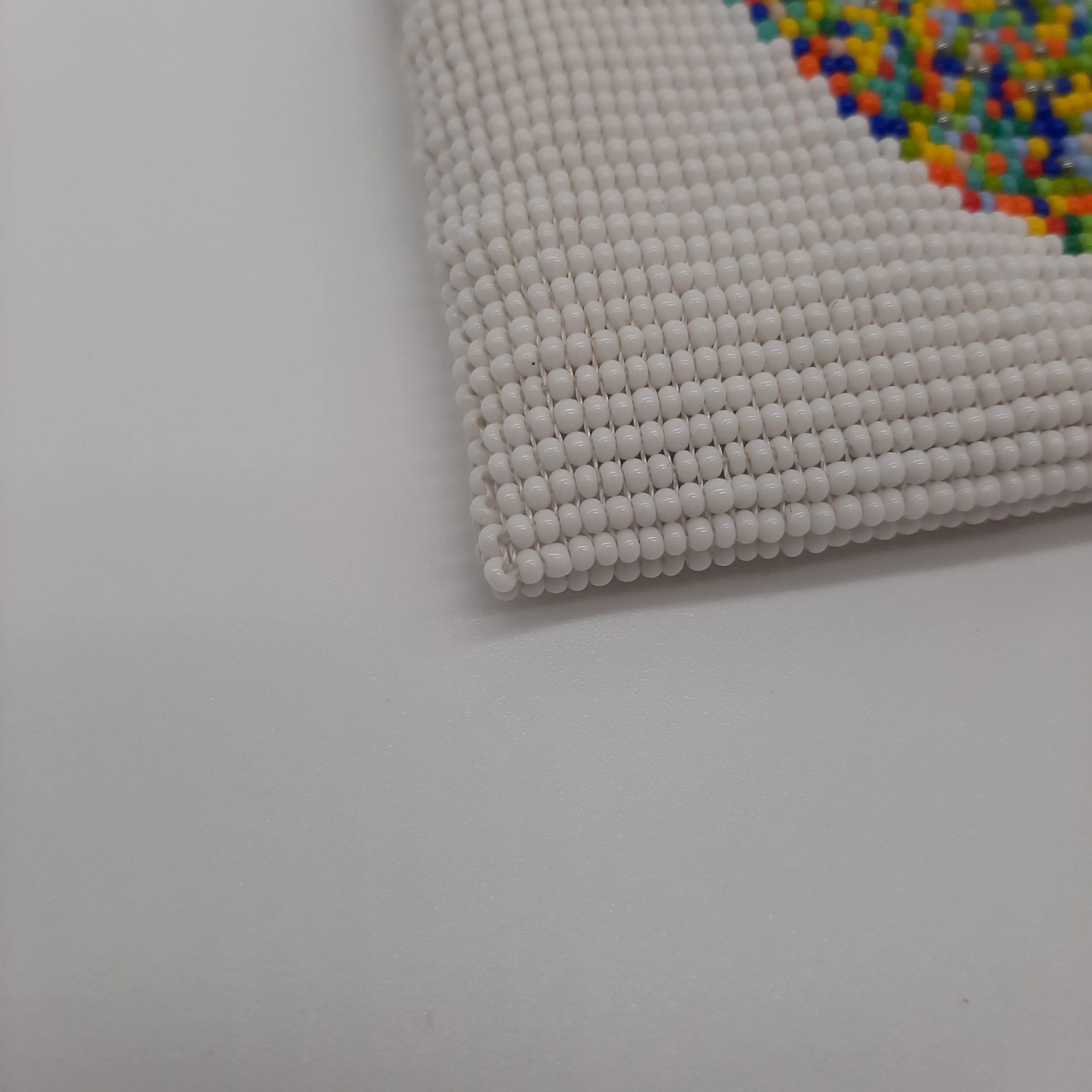 Square Glass Bead Coin Purse - DOVE