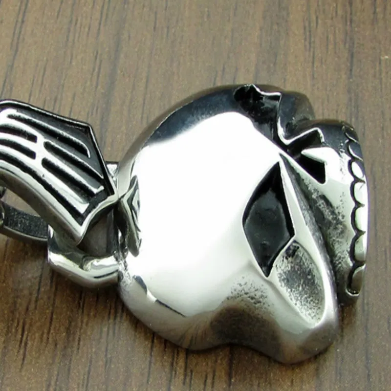 Stainless Steel HD Skull Pendant and Necklace Set