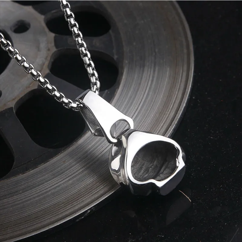 Stainless Steel HD Skull Pendant and Necklace Set