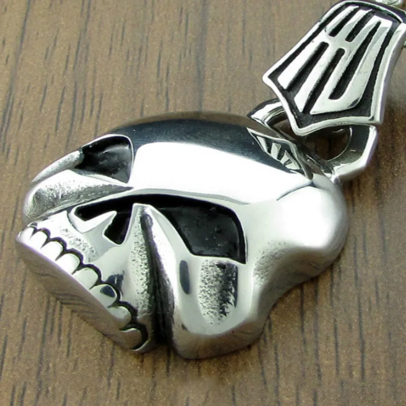 Stainless Steel HD Skull Pendant and Necklace Set