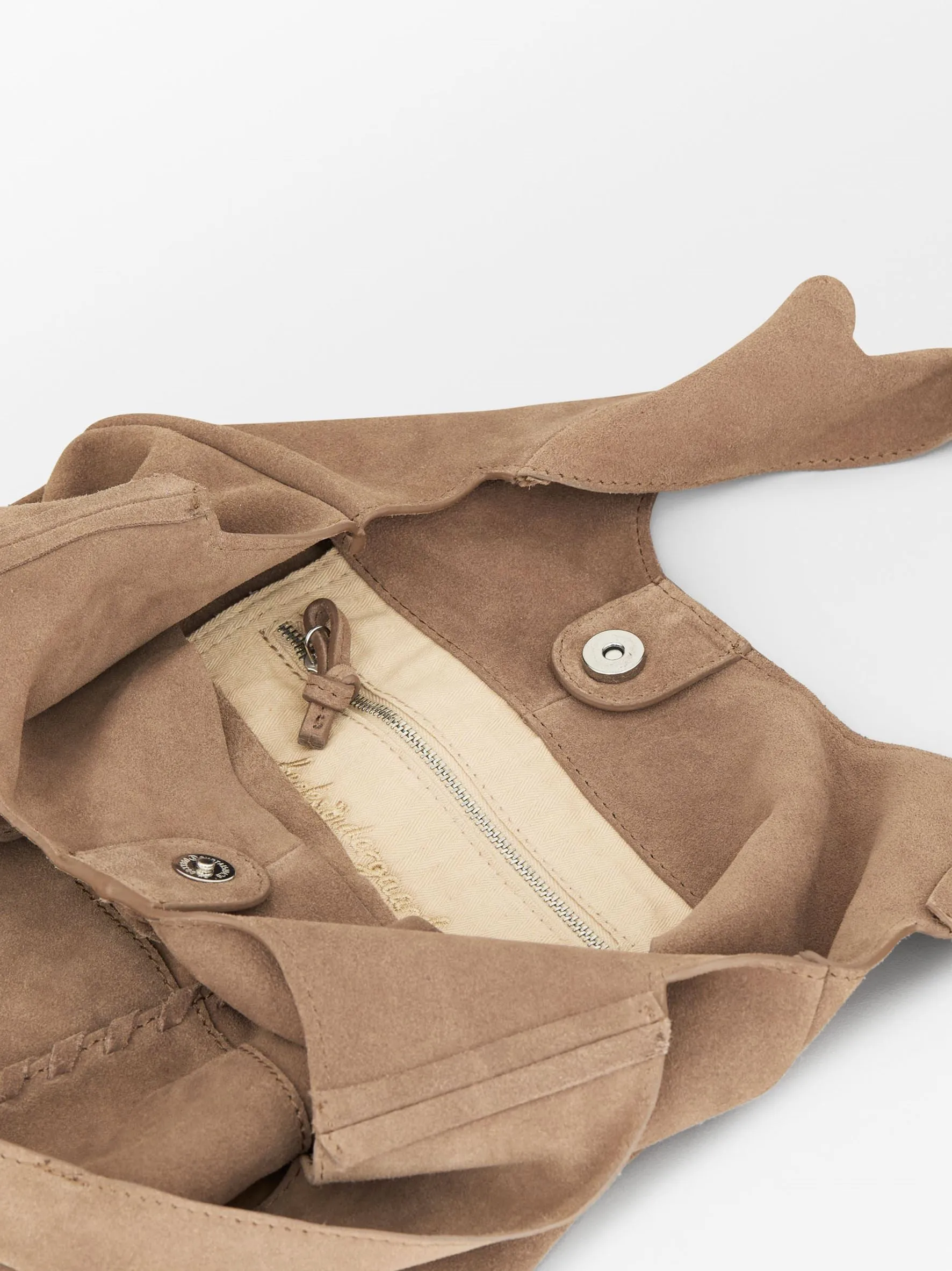 Suede Demi Bag - Brown