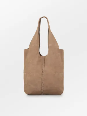 Suede Demi Bag - Brown