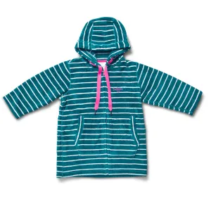 Swim Hoodie Turquoise Waters with Pink Trim - Babies   Tots