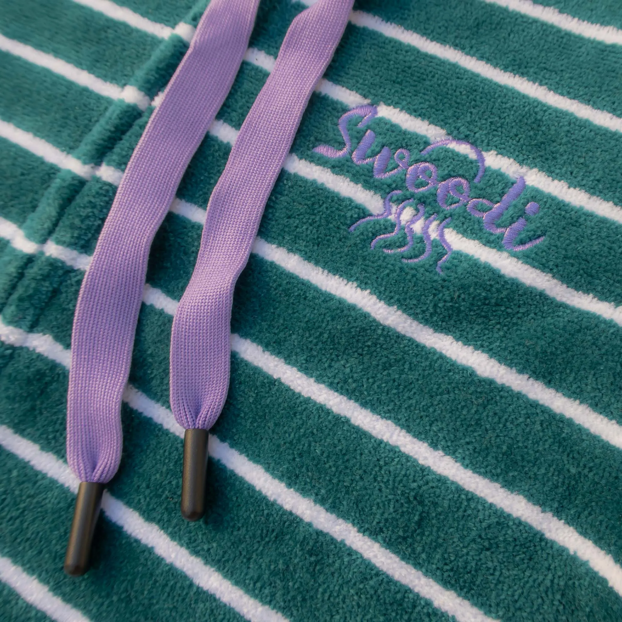 Swim Hoodie Turquoise Waters with Purple Trim - Babies   Tots