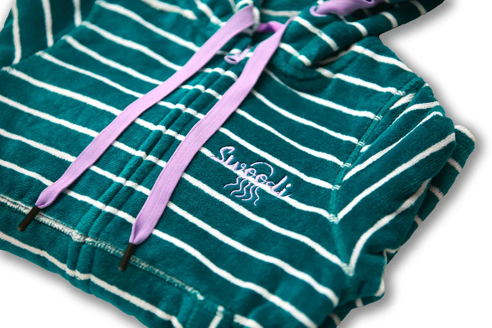 Swim Hoodie Turquoise Waters with Purple Trim - Babies   Tots