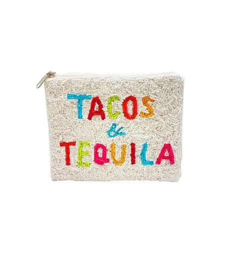 Tacos & Tequila Beaded Pouch