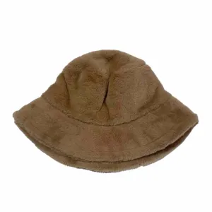 TEENAGE BEIGE FAUX FUR BUCKET HAT