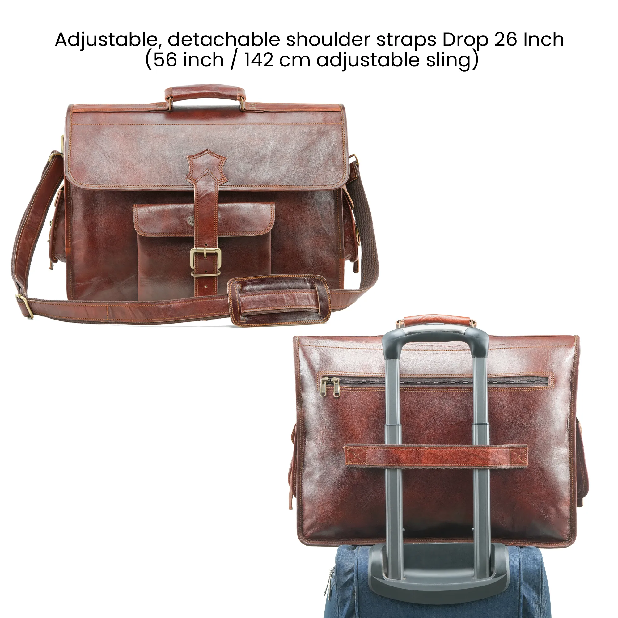 The Beacon Vintage Leather Messenger