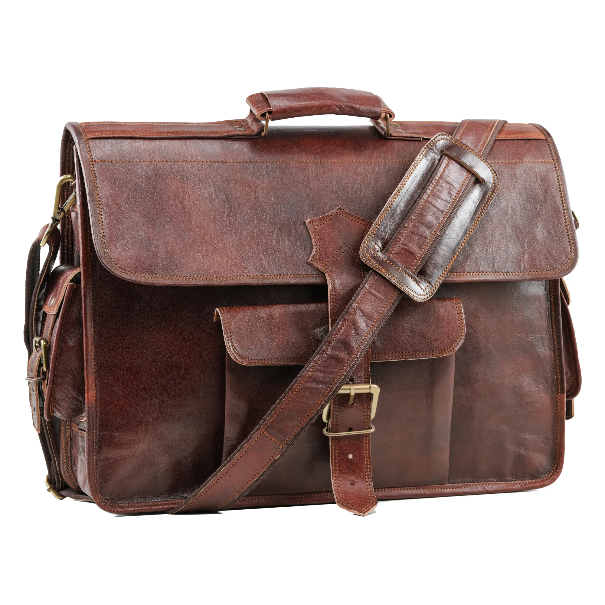 The Beacon Vintage Leather Messenger
