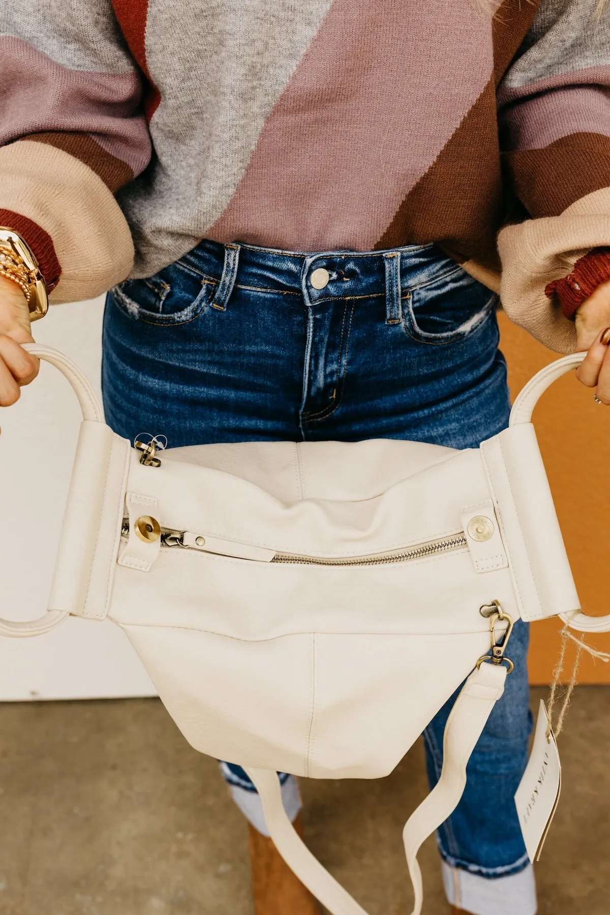The Delanie Bucket Crossbody Handbag