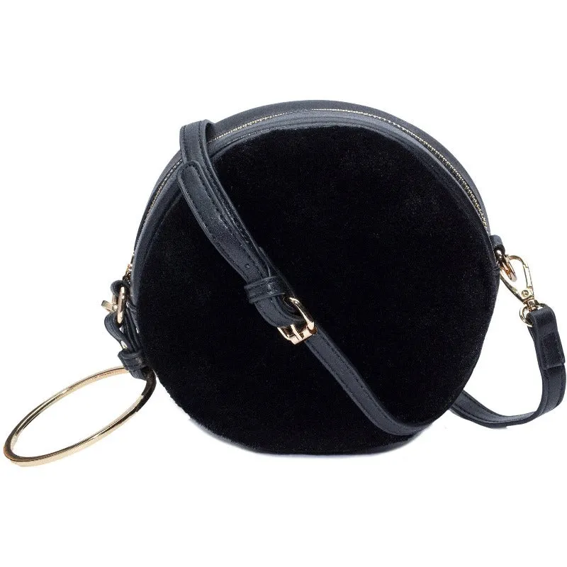 The ring leader faux fur circular bag (3 Colors)