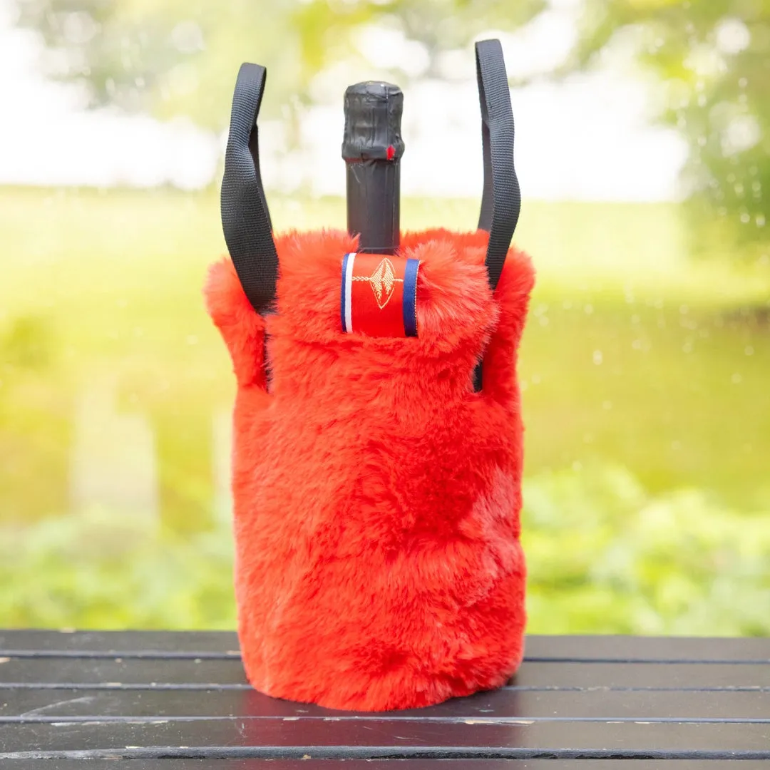 The Rowling Faux Fur Wine Tote - Assorted Colors
