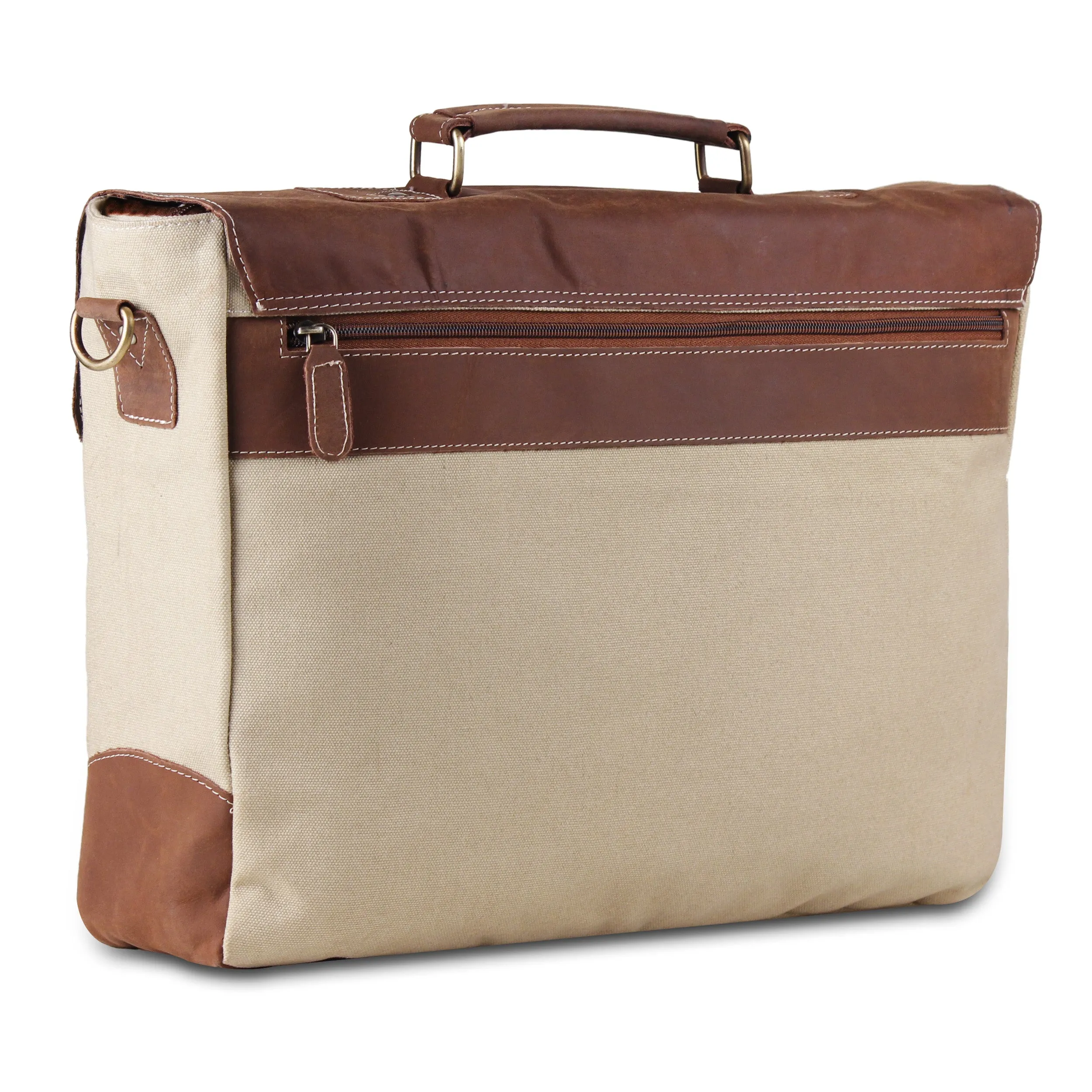 The Wilson | Leather Messenger | White