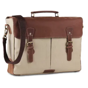 The Wilson | Leather Messenger | White