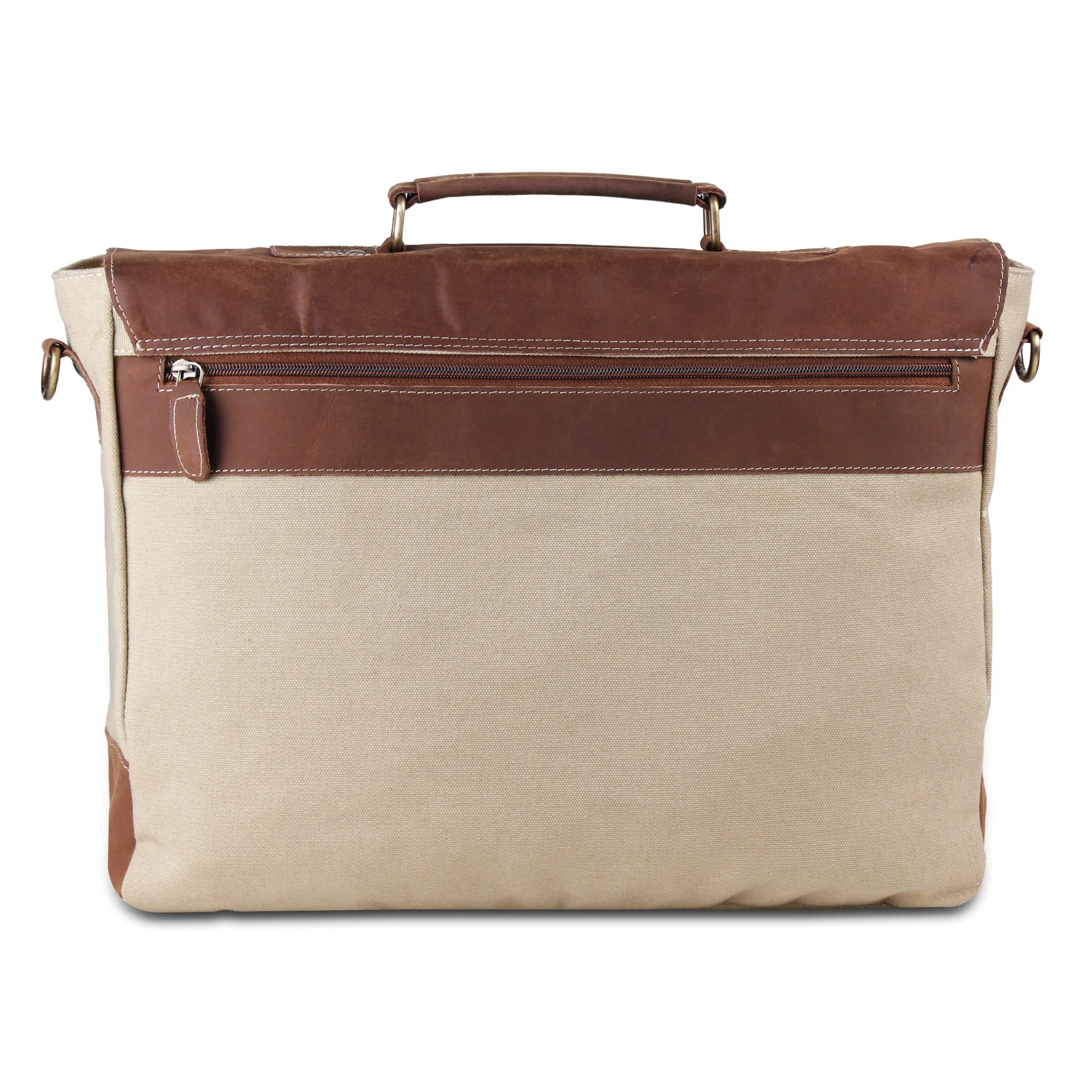 The Wilson | Leather Messenger | White
