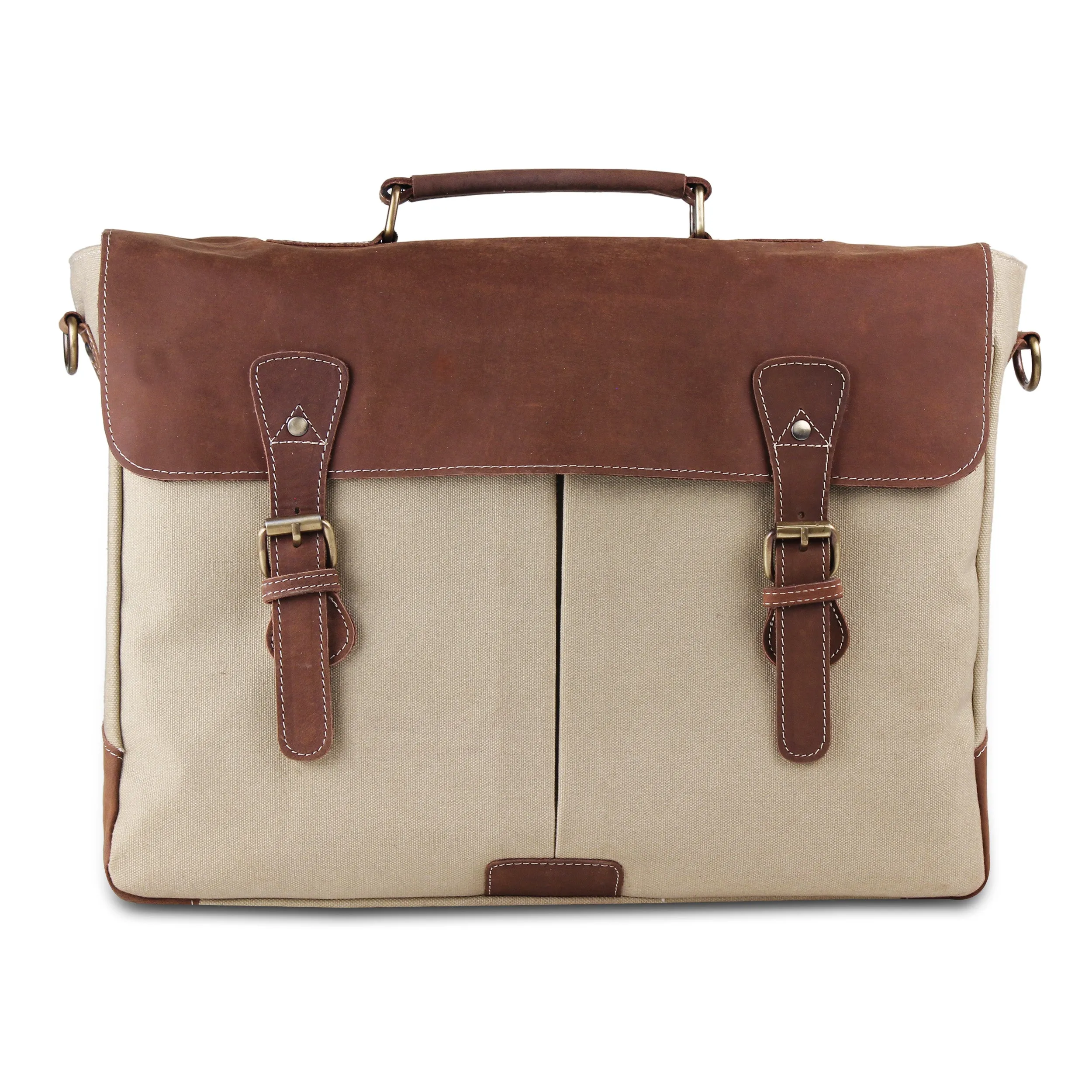 The Wilson | Leather Messenger | White
