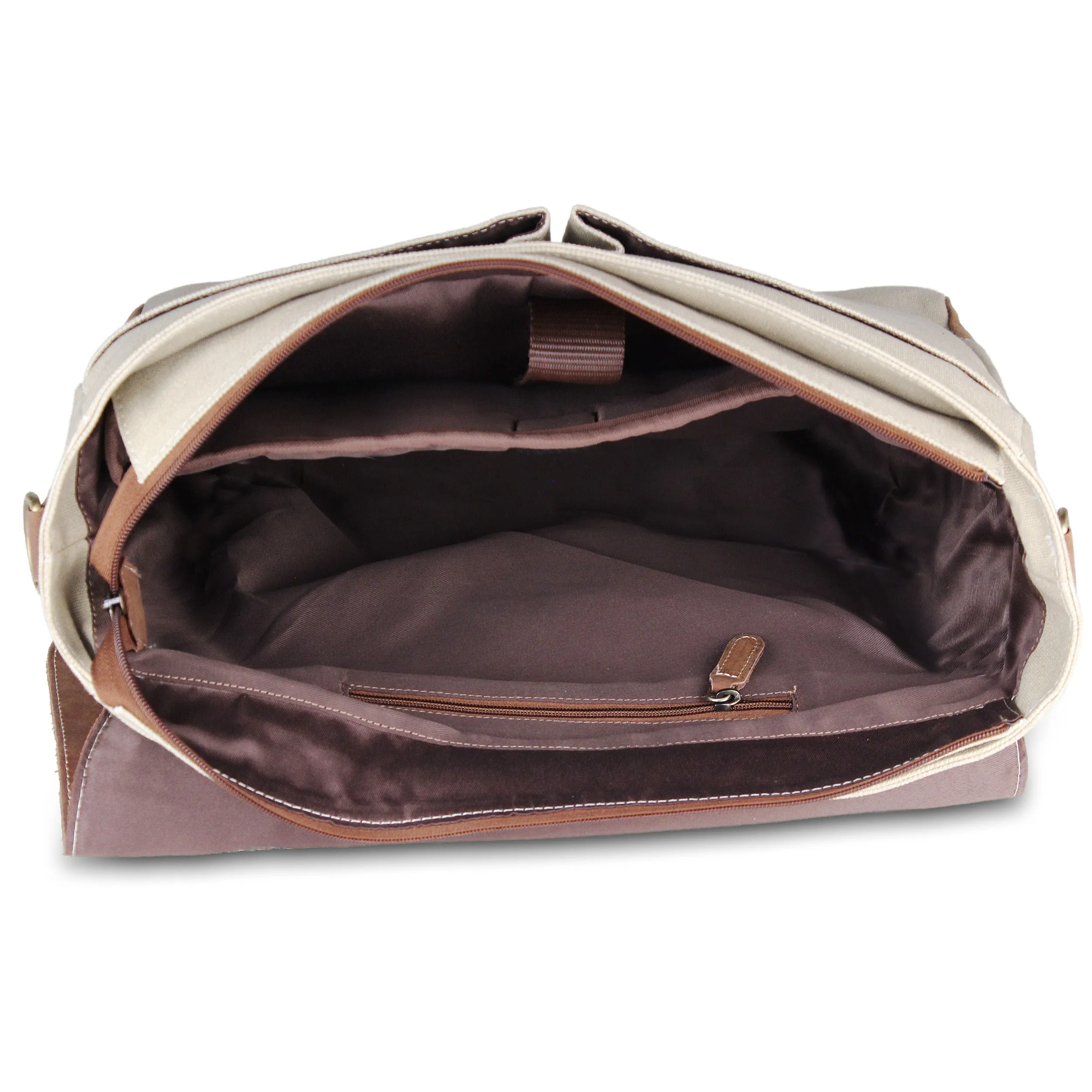 The Wilson | Leather Messenger | White