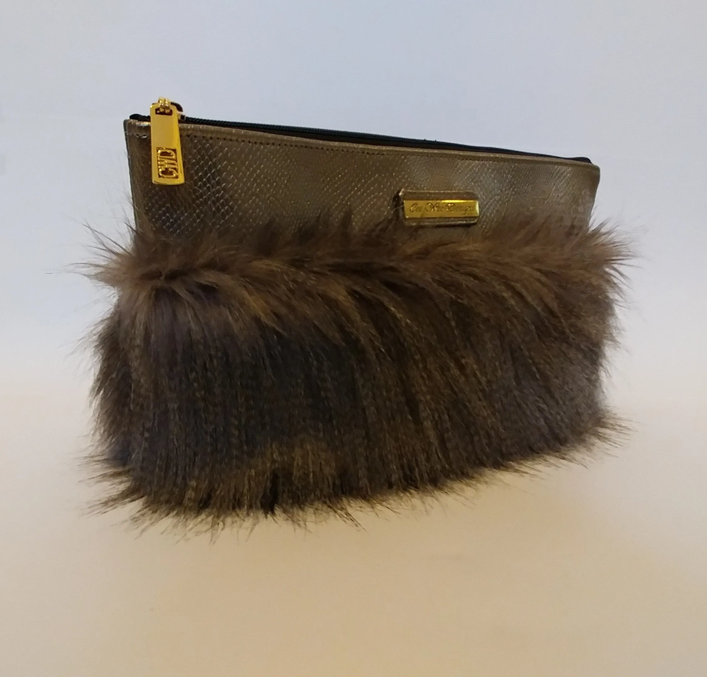 Tiffany Fur Shoulder Bag-Bronze