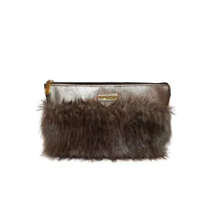 Tiffany Fur Shoulder Bag-Bronze