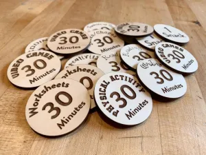 Timed Activity Tokens for Kids