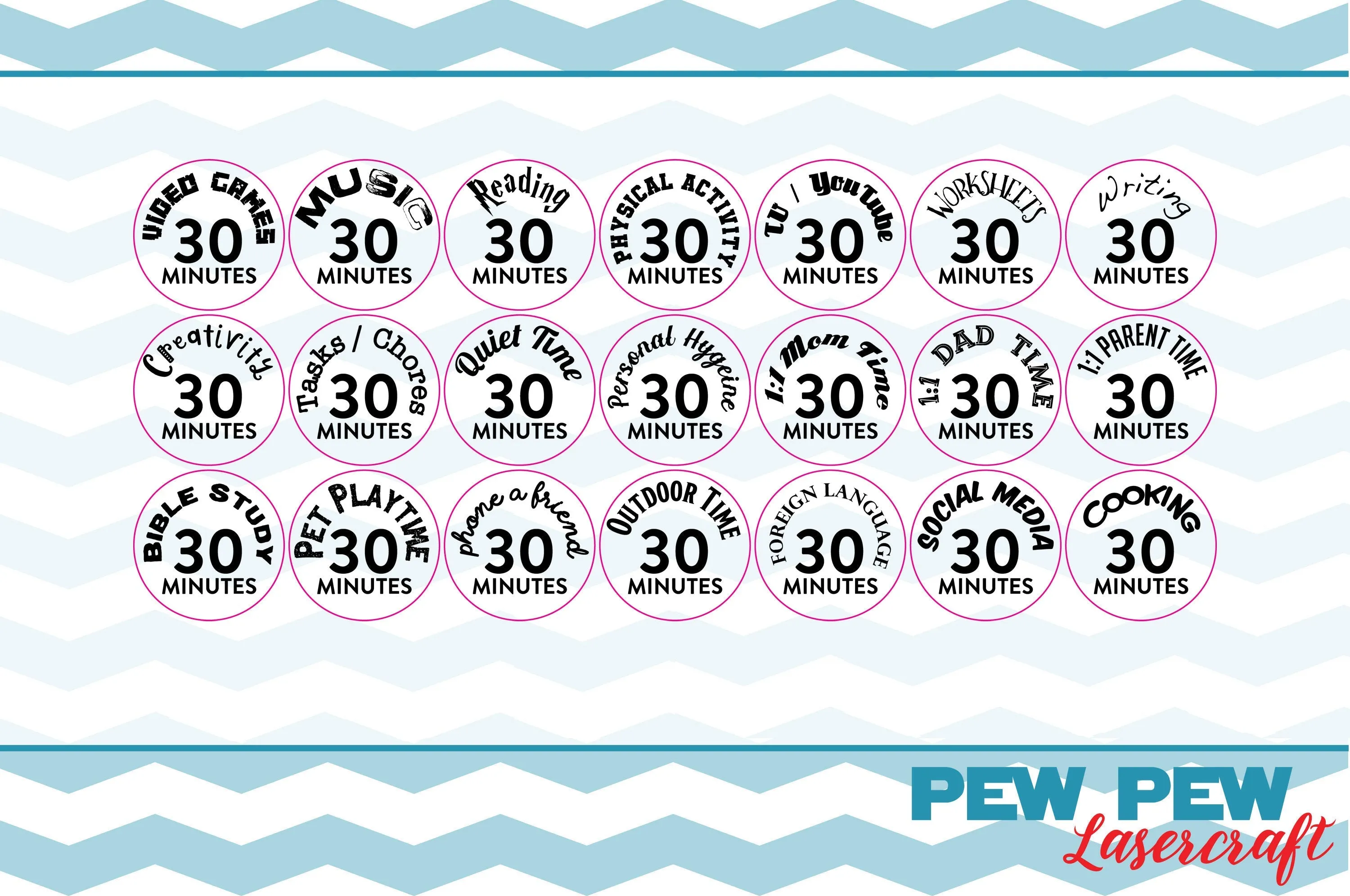 Timed Activity Tokens for Kids