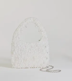 Timeless Chic Beaded Faux Pearl Handbag