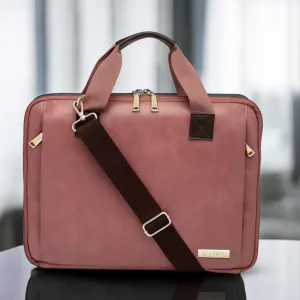 Timeless Unity Laptop Messenger Bag - Blush Pink