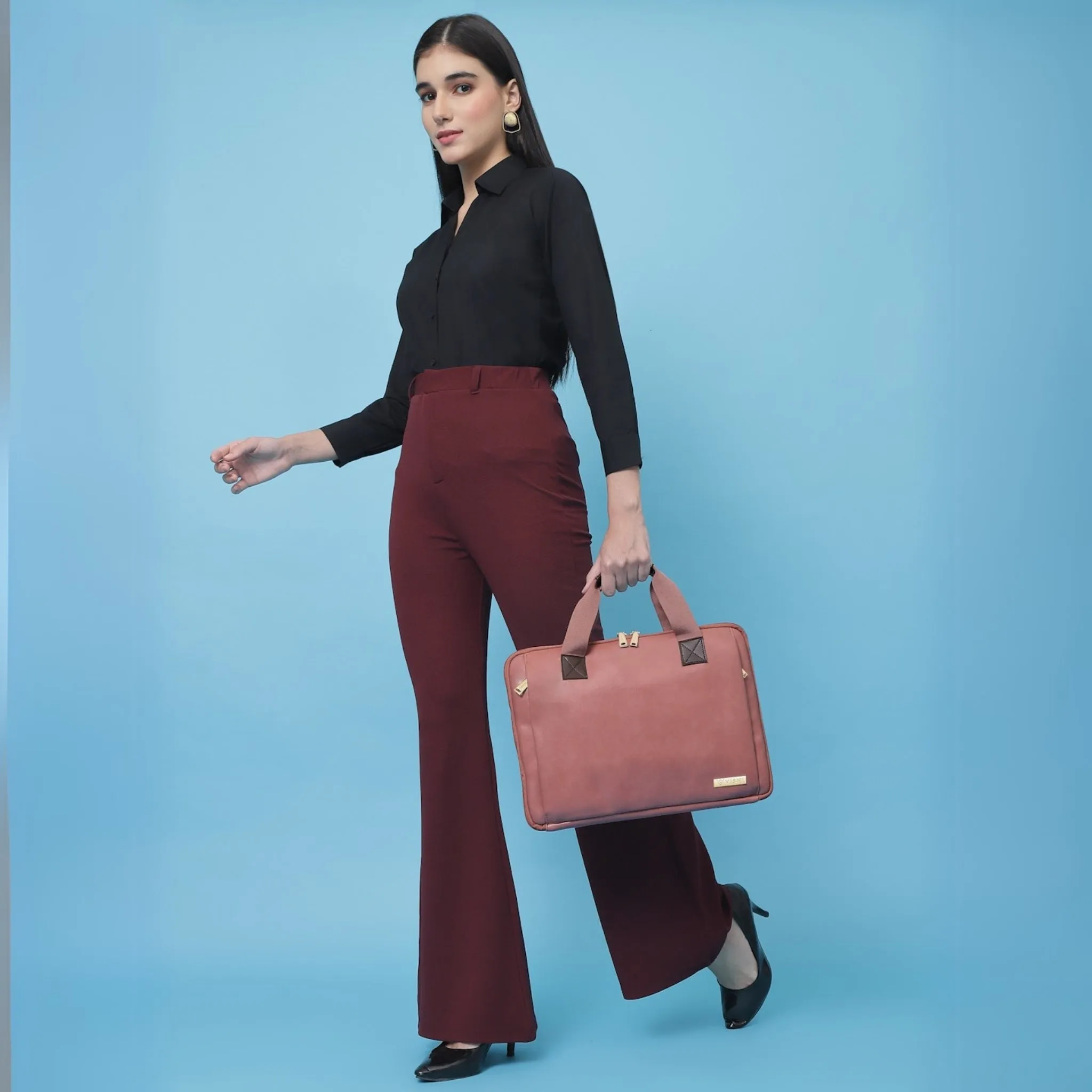 Timeless Unity Laptop Messenger Bag - Blush Pink