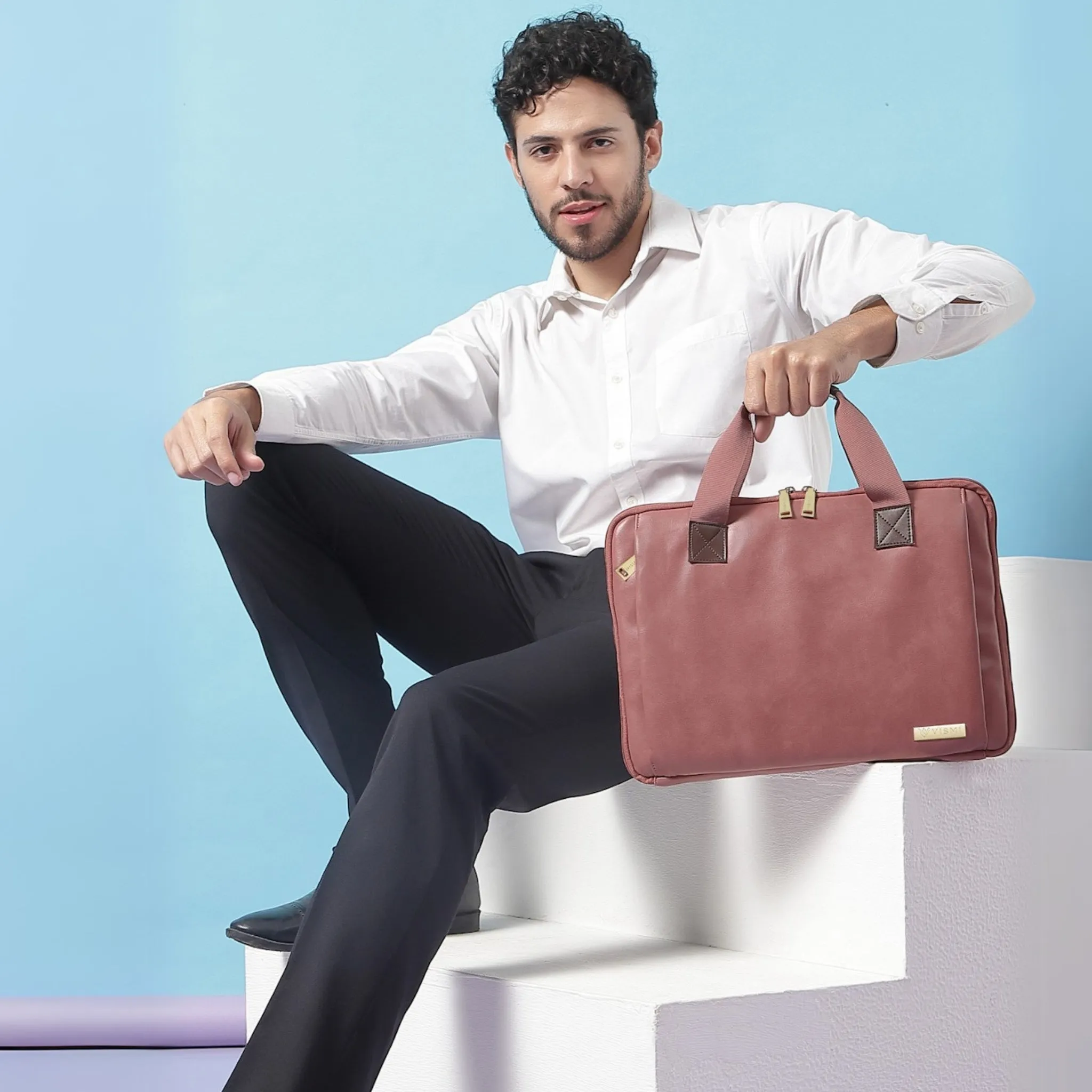 Timeless Unity Laptop Messenger Bag - Blush Pink