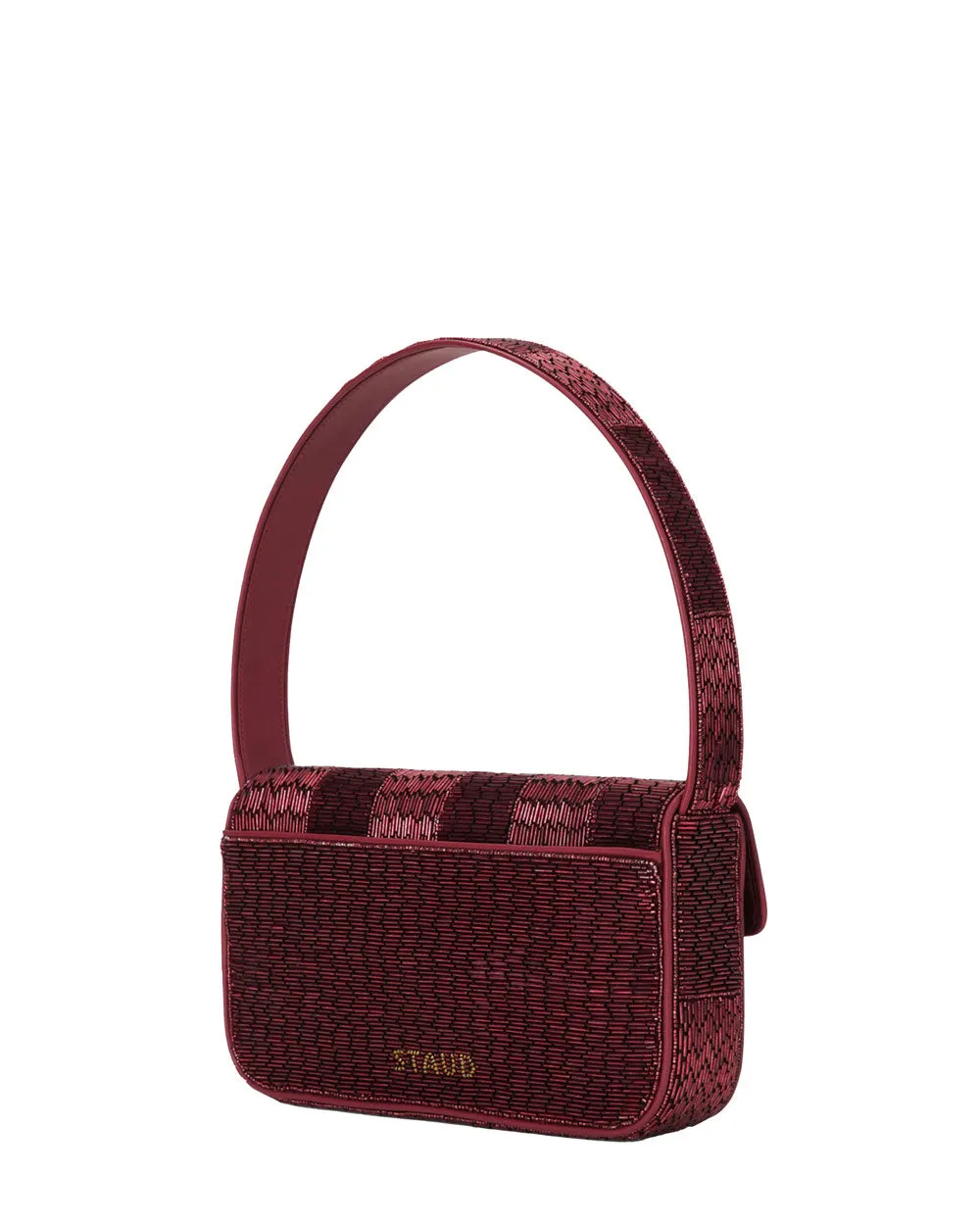 Tommy Beaded Shoulder Bag in Pinot
