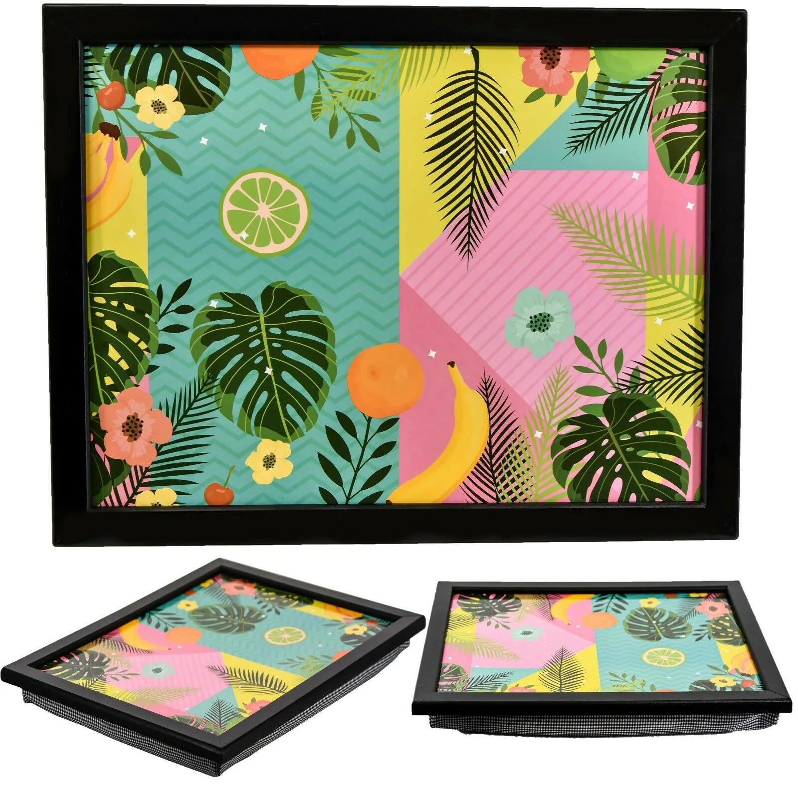 Tropical Fruit Lap Tray With Bean Bag Cushion