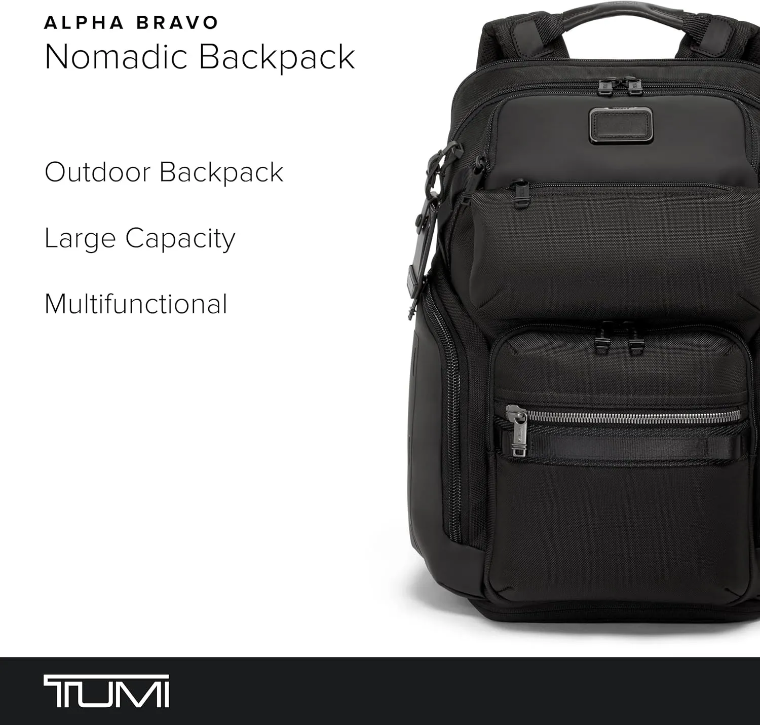 TUMI - Alpha Bravo Nomadic Backpack - Durable Carry On Backpack - 18.8" X 15.0" X 9.0"